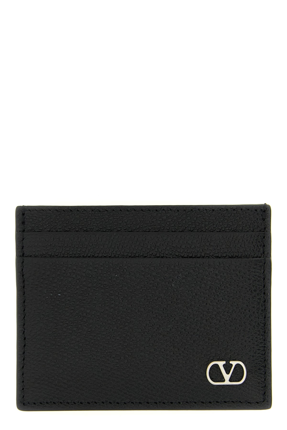 grained calf leather card holder