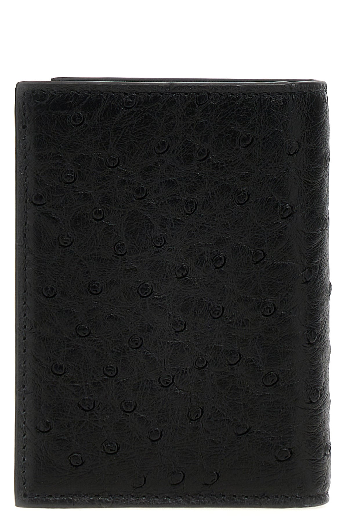 ostrich leather card holder