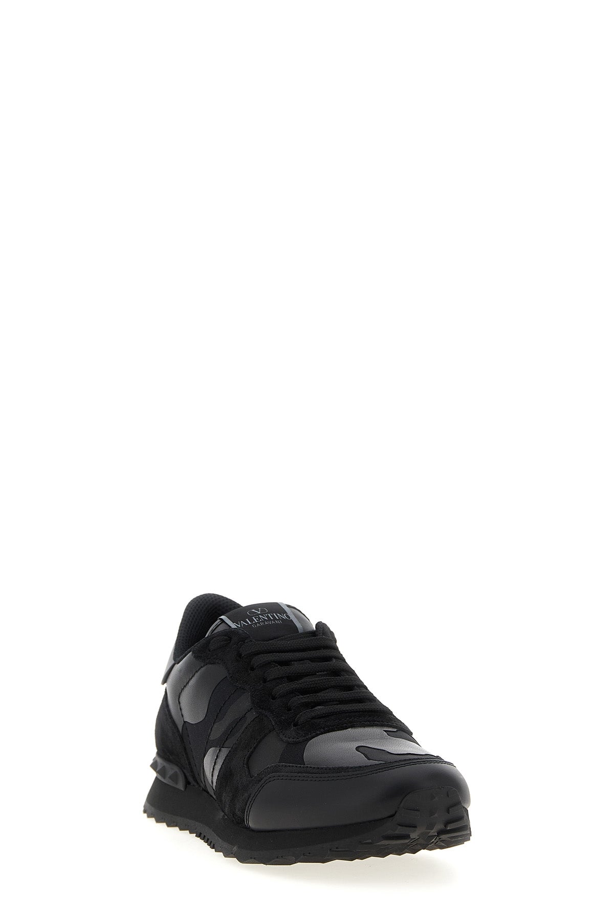 rockrunner fabric and nappa leather sneakers