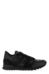 rockrunner fabric and nappa leather sneakers