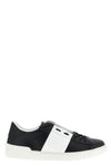 open leather sneakers