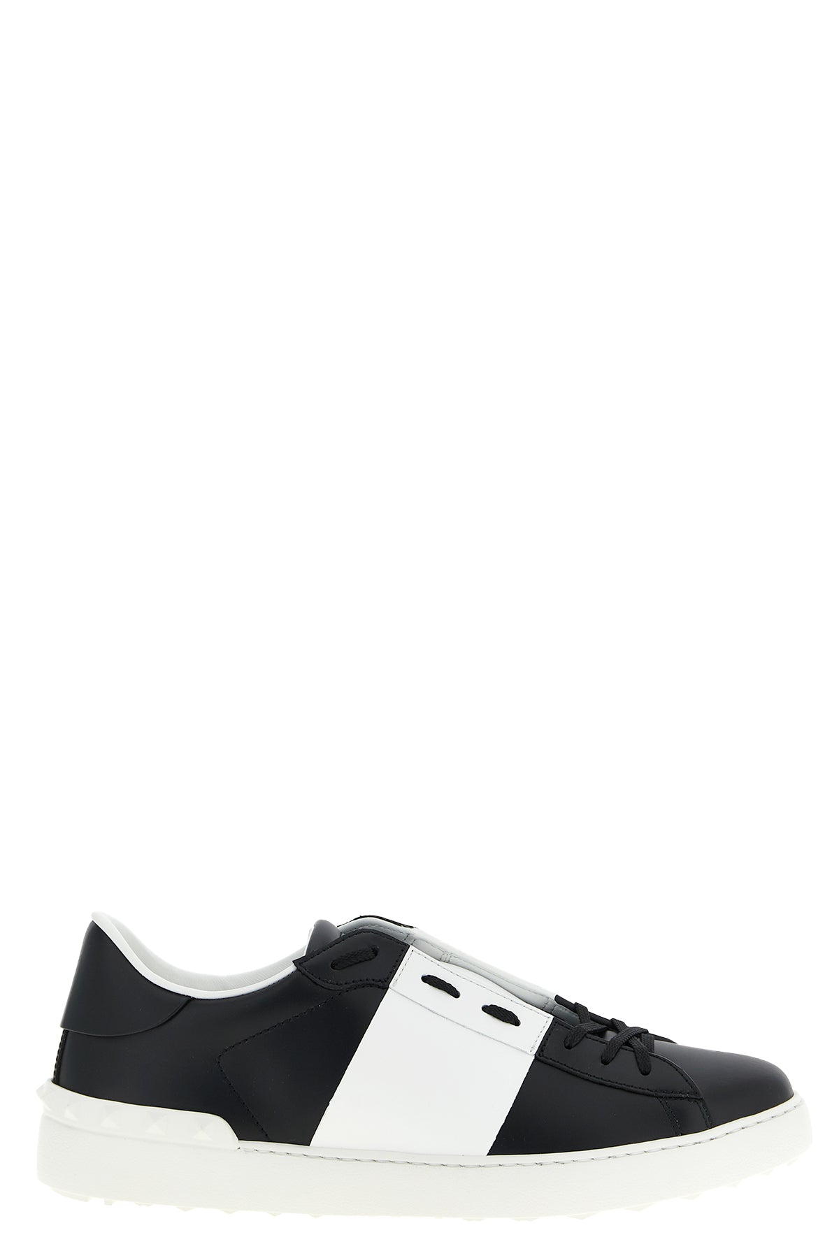 open leather sneakers