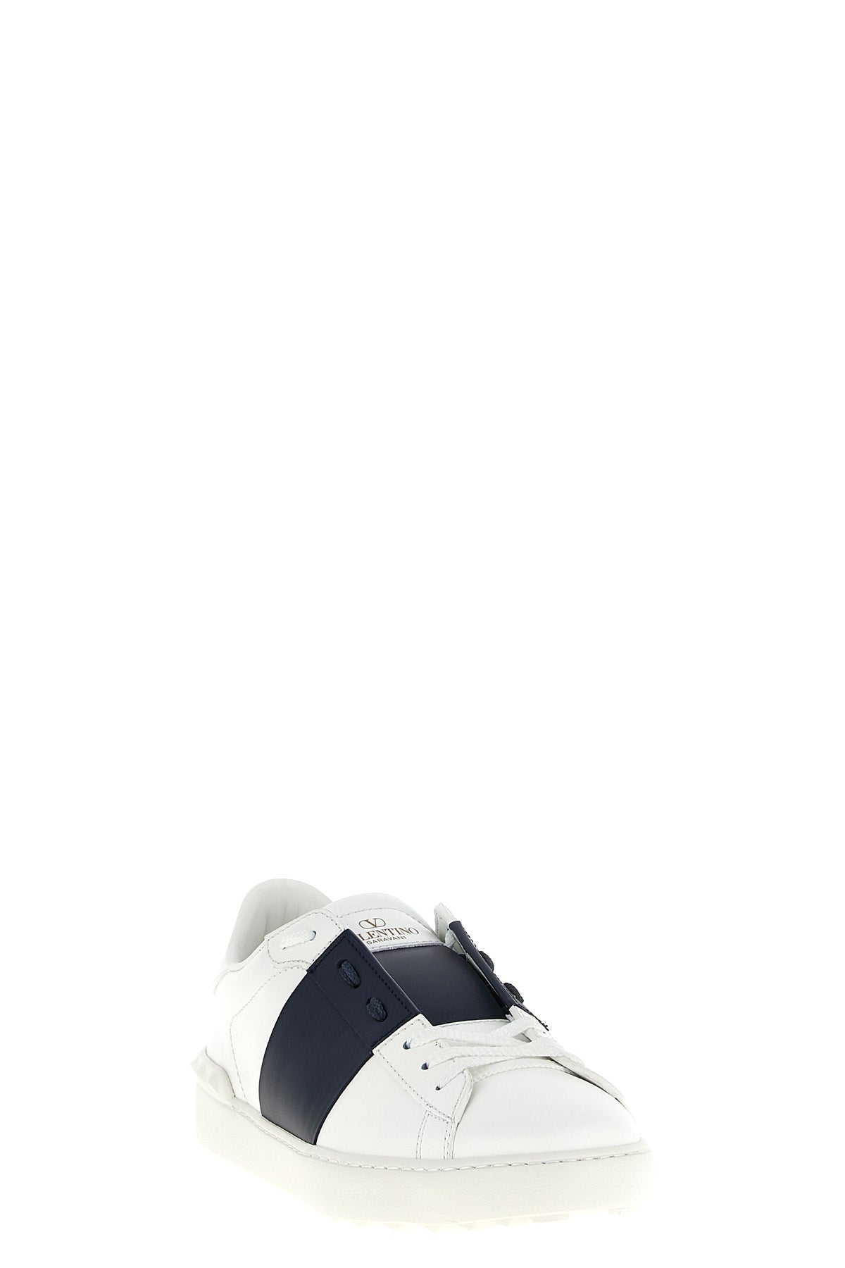 open leather sneakers