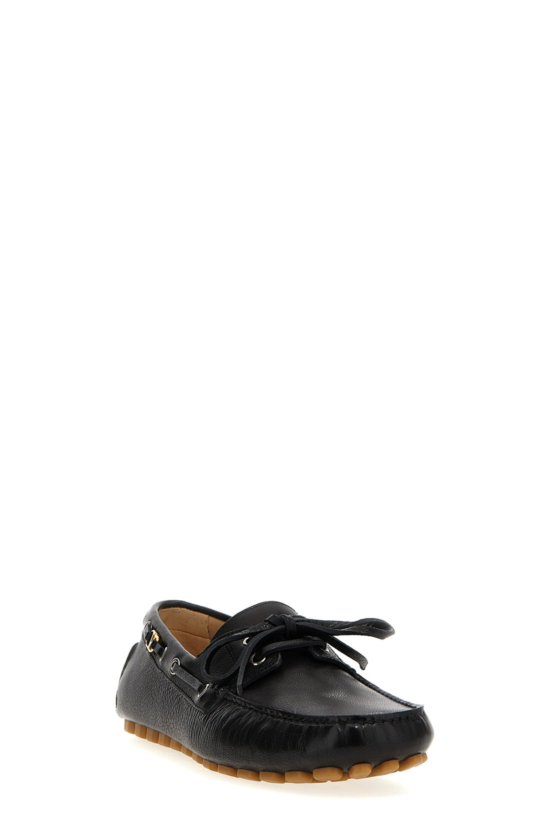 VALENTINO GARAVANI 40 driver fastaway buffalo leather loafers