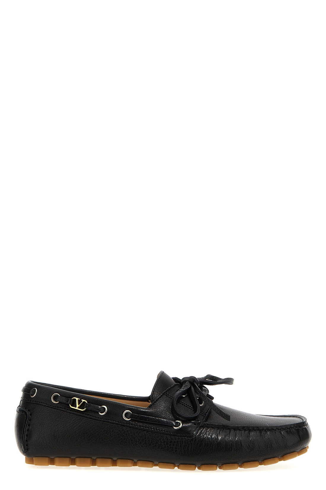 VALENTINO GARAVANI 40 driver fastaway buffalo leather loafers