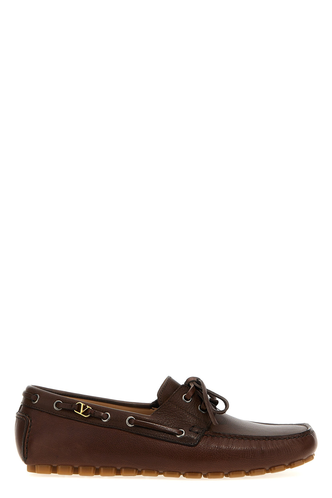 VALENTINO GARAVANI 39 driver fastaway buffalo leather loafers