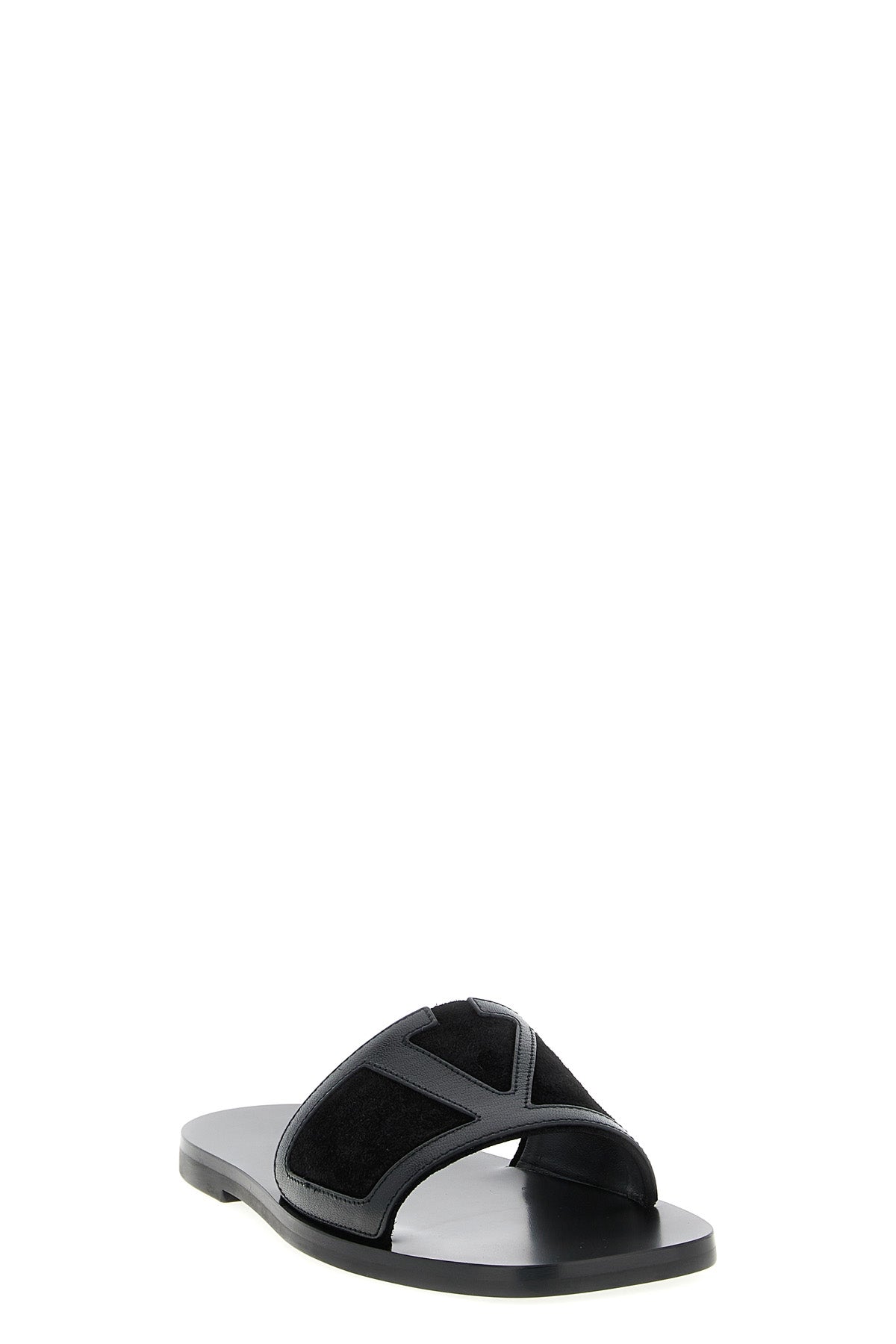 viva superstar nappa and suede slides