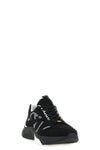 demivee sneakers in tone-on-tone mesh and suede fabric