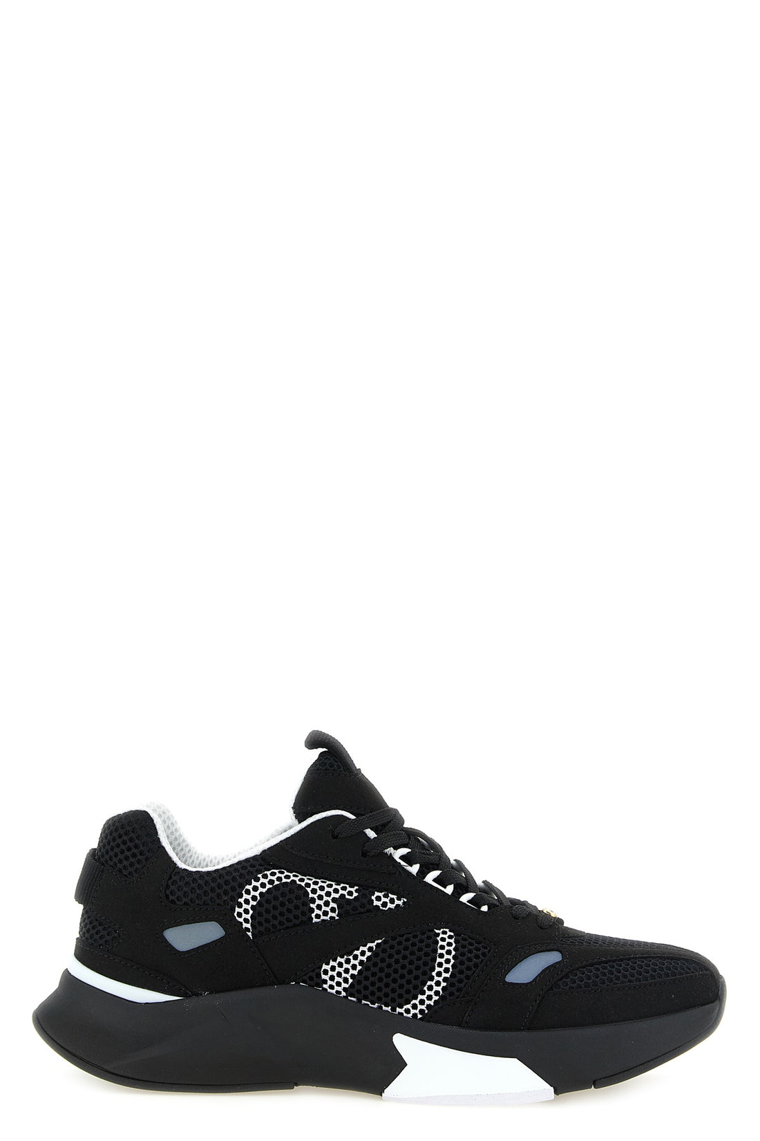 VALENTINO GARAVANI 40 demivee sneakers in tone-on-tone mesh and suede fabric