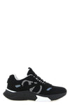 demivee sneakers in tone-on-tone mesh and suede fabric