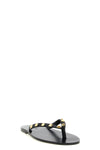 thong rockstud sandals in calf leather