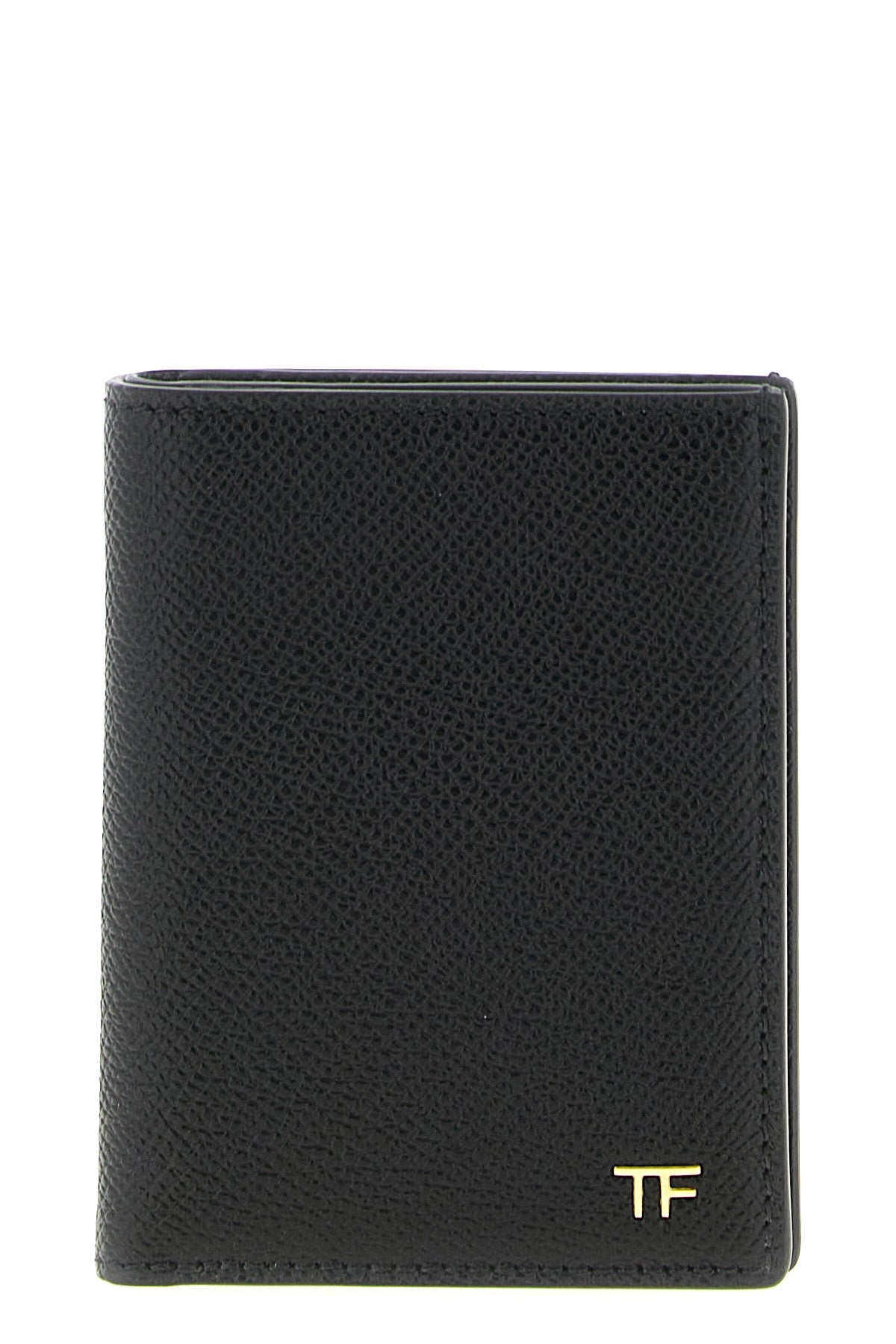 foldable small-grain leather cardholder