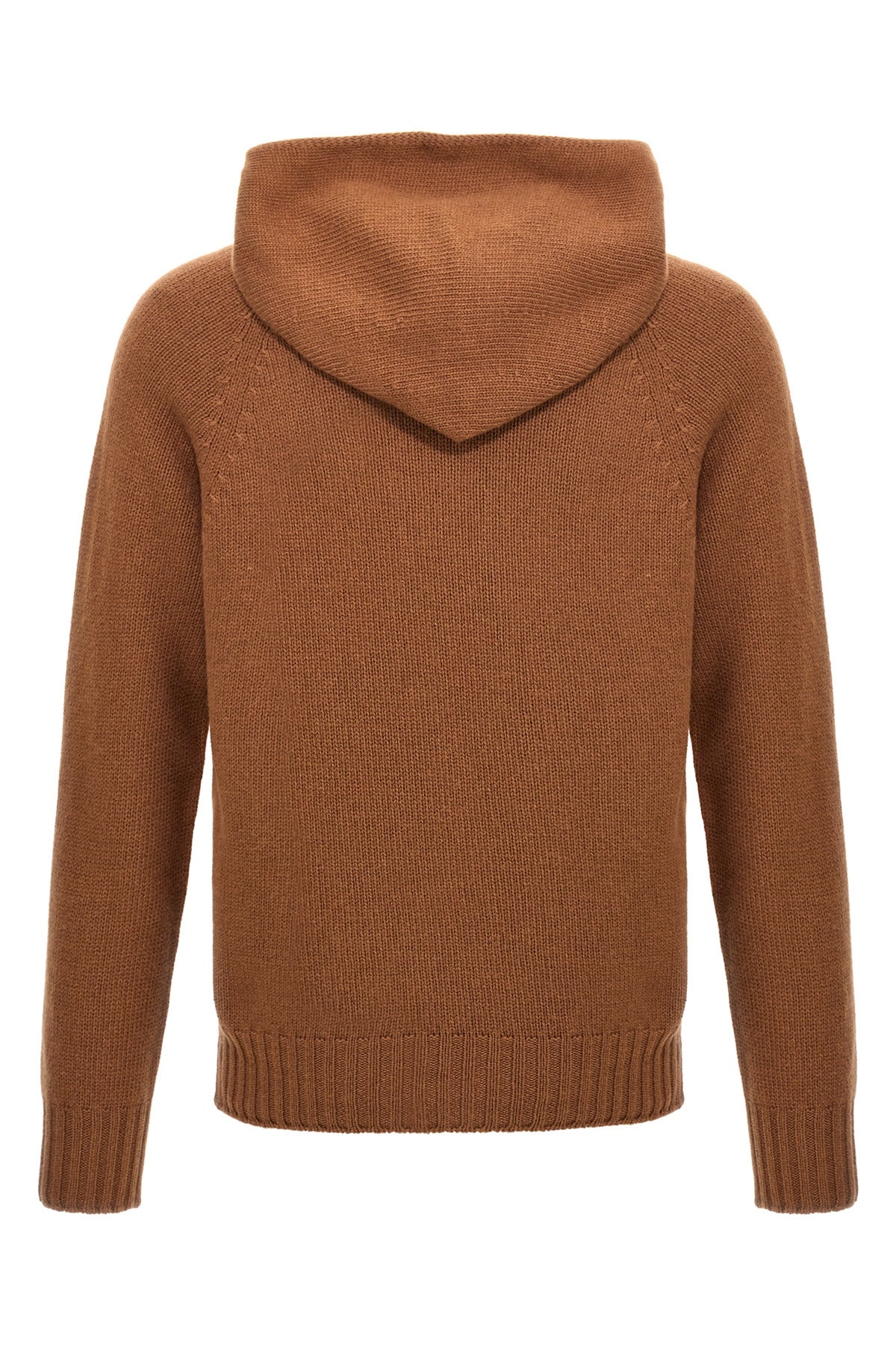 wool blend hooded sweater