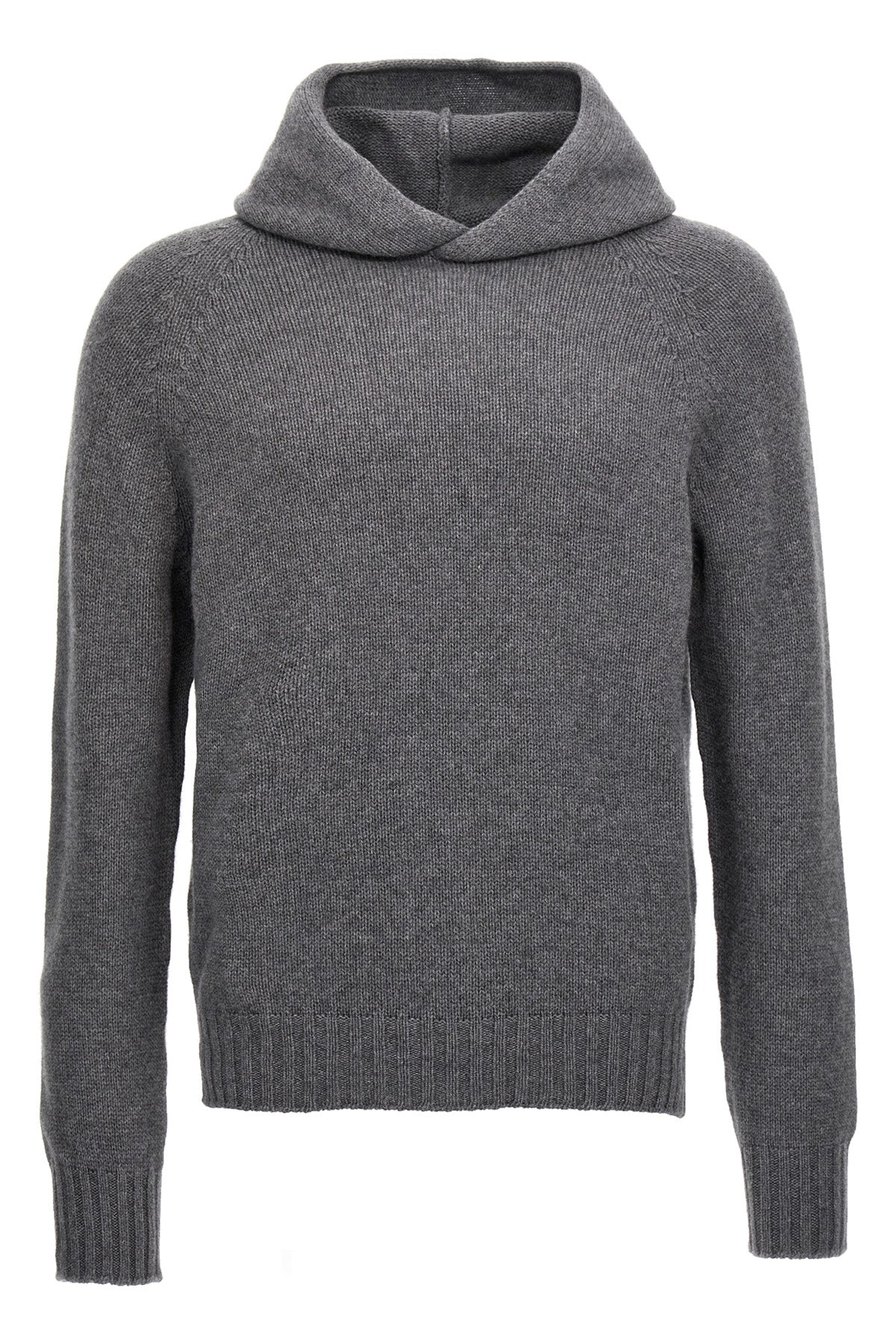 wool blend hooded sweater