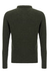 long-sleeved bouclé cotton polo shirt