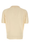 polo shirt in bouclé cotton blend