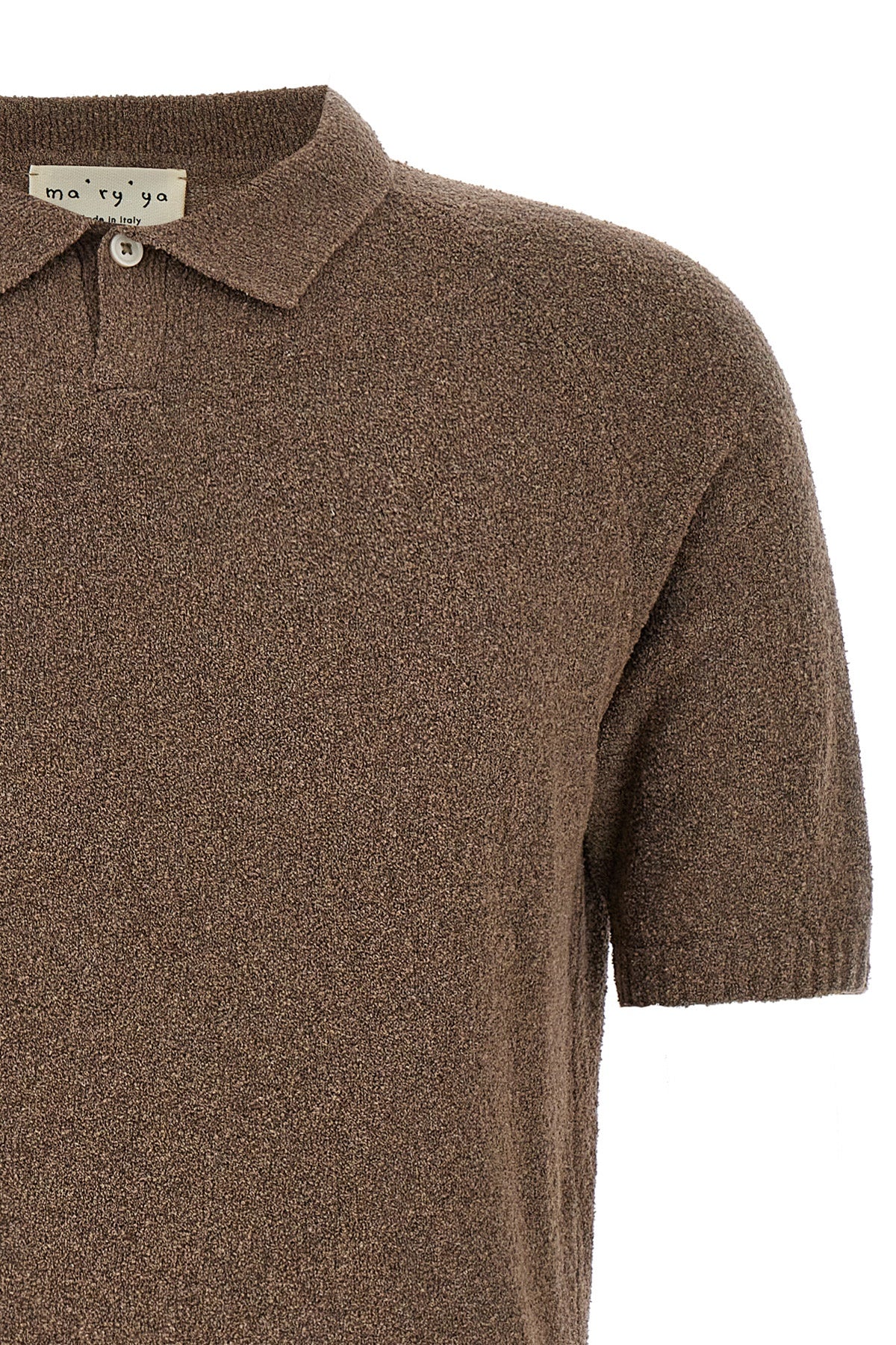 bouclé cotton polo shirt