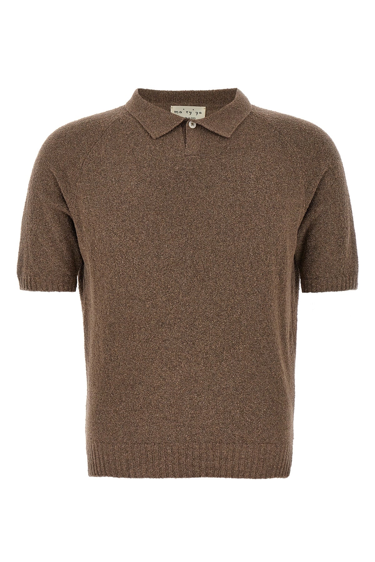 bouclé cotton polo shirt