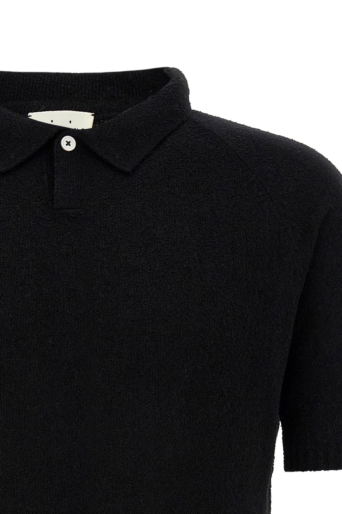 bouclé cotton polo shirt