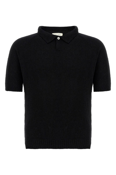 bouclé cotton polo shirt