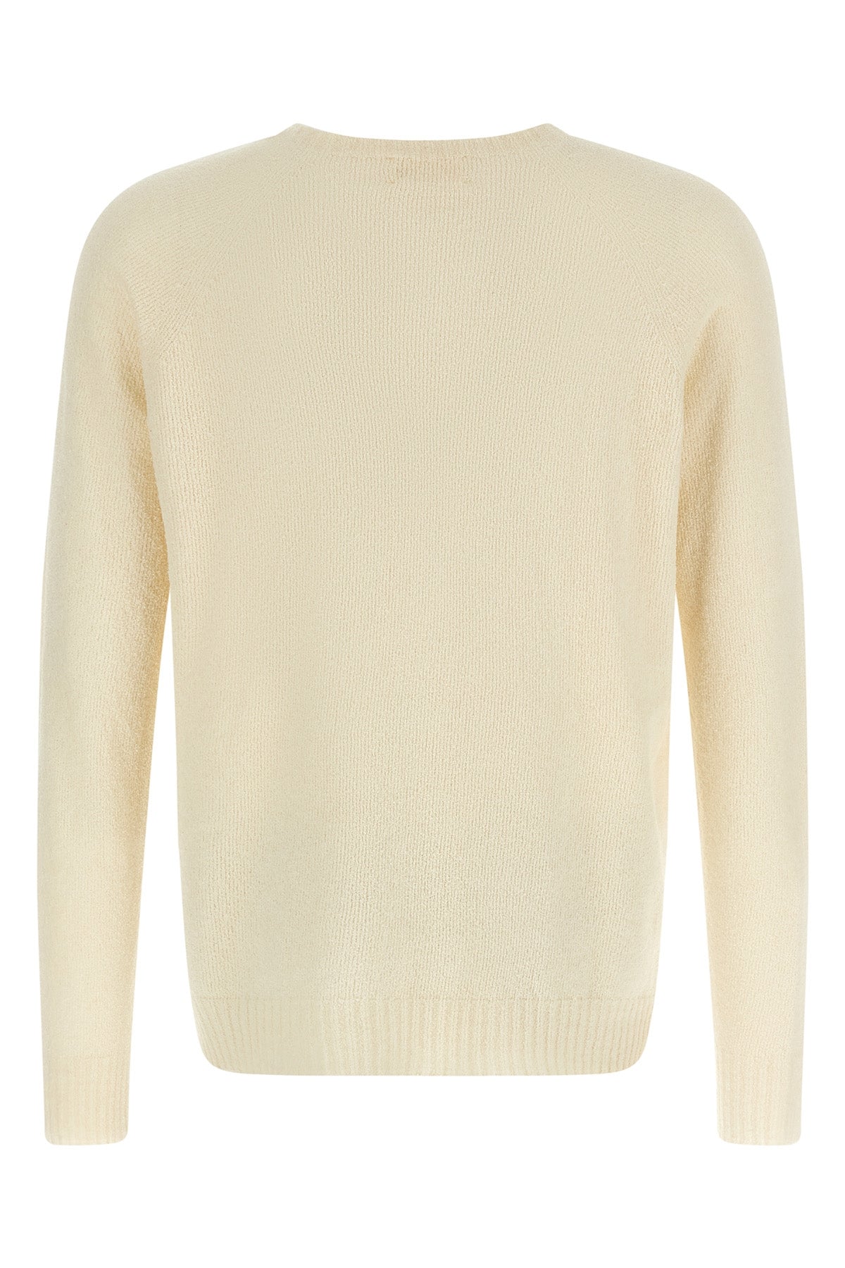 spongy-effect cotton blend sweater
