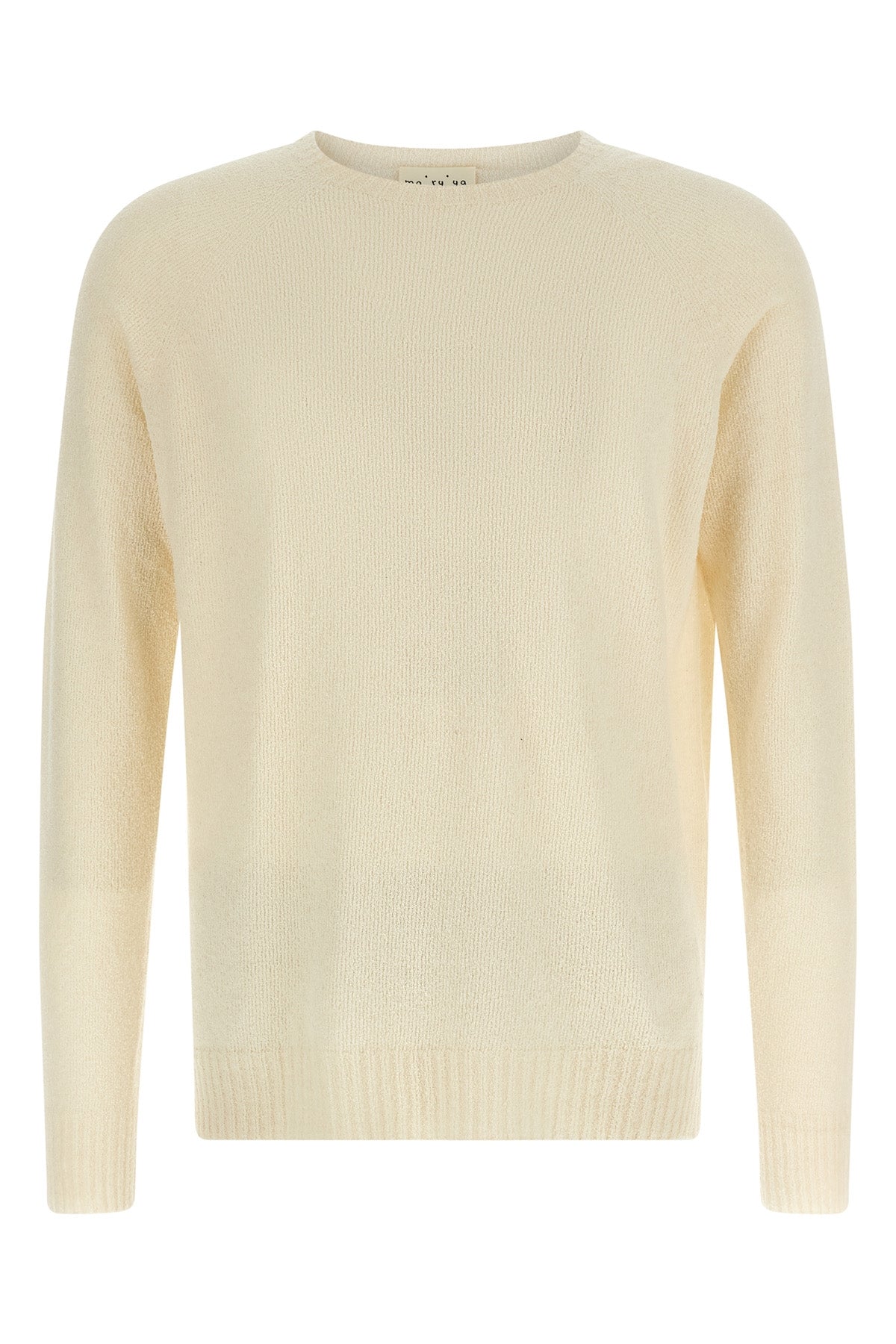 spongy-effect cotton blend sweater