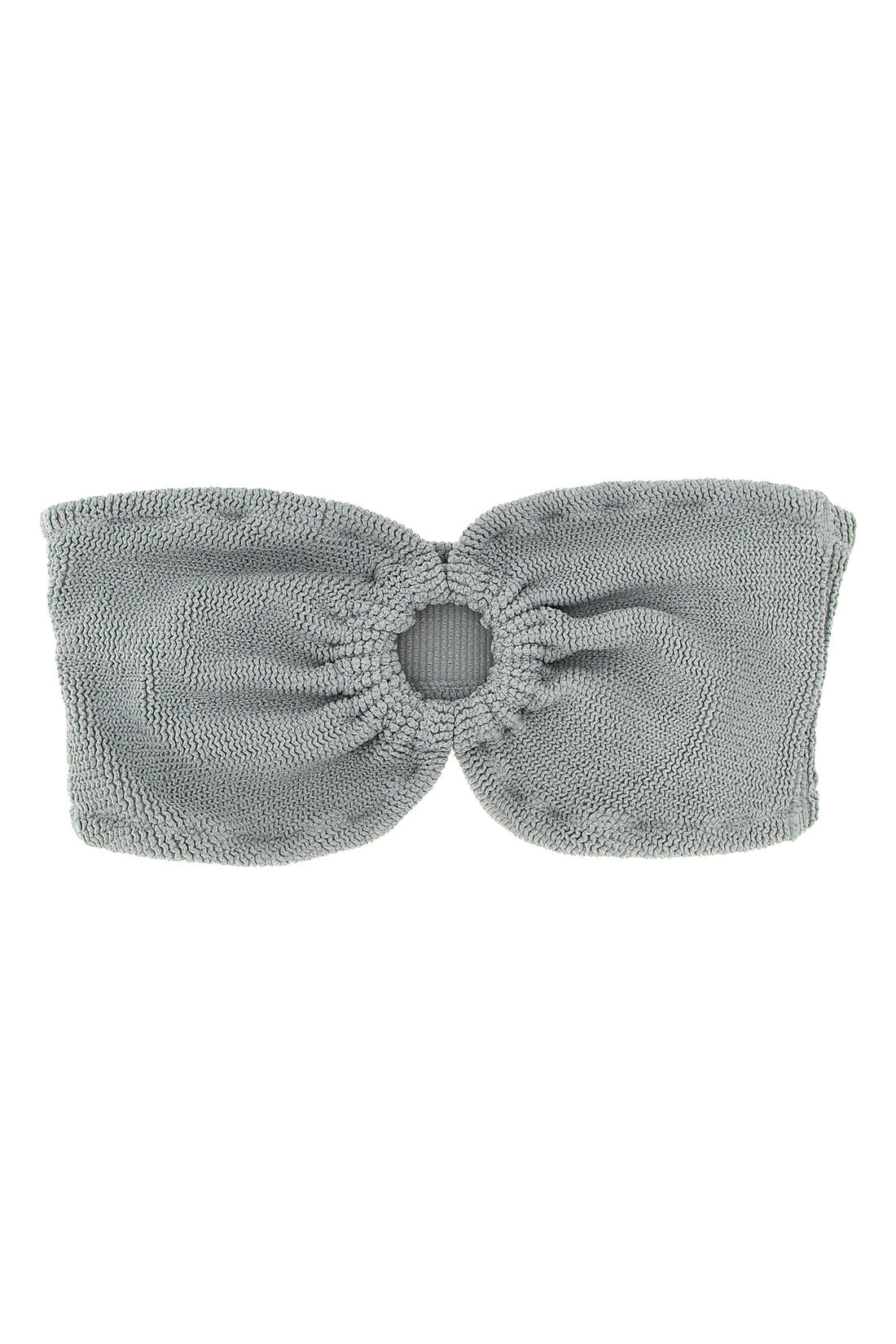 MC2 SAINT BARTH M-L yulia bikini top in crinkle lurex fabric