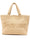 Logo Beige Raffia Tote