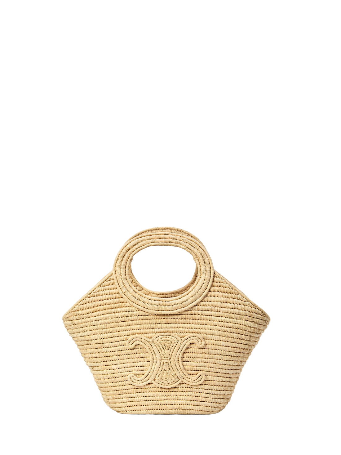 CELINE Braided Panier in Raffia Handbag – Beige