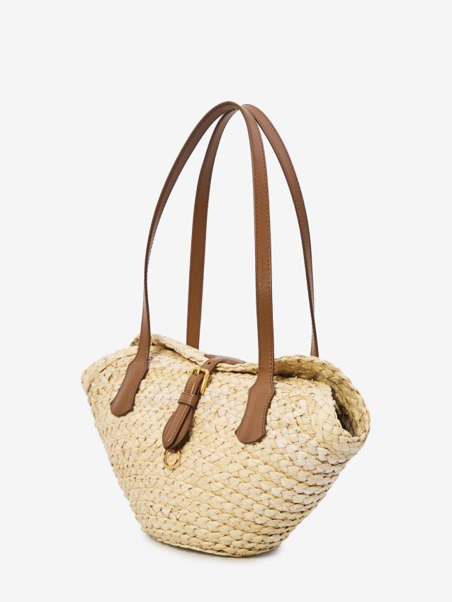 capri coffa bag in straw