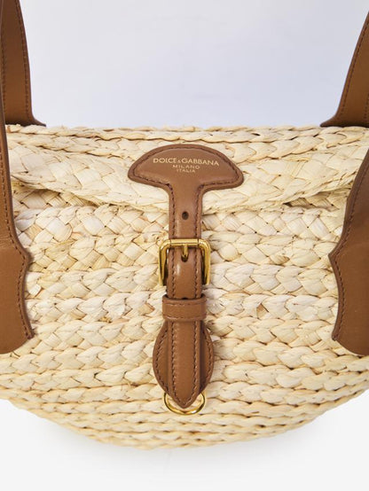 Dolce&amp;gabbana capri coffa bag in straw
