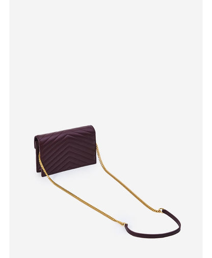 Saint laurent envelope cassandre wallet with chain