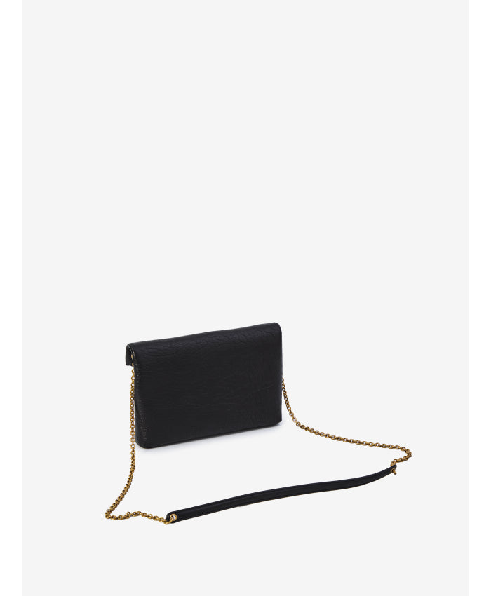 【SAINT LAURENT】CASSANDRE POUCH WITH CHAIN●847638AACYT1000 Saint Laurent Cassandre Small YSL Pouch on Chain in Calfskin