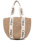 Chloé Large Woody Basket Bag In Natural Fibers