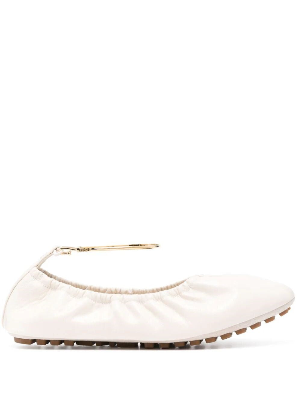 Fendi Filo Leather Ballerinas