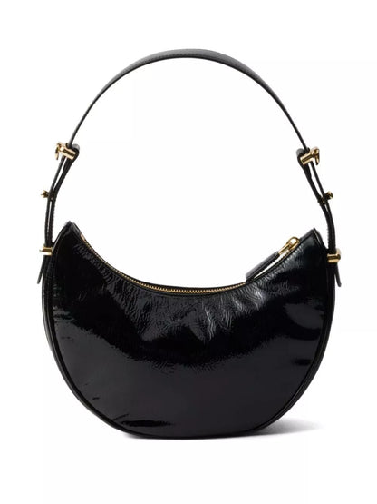 prada arqué naplak patent leather shoulder bag