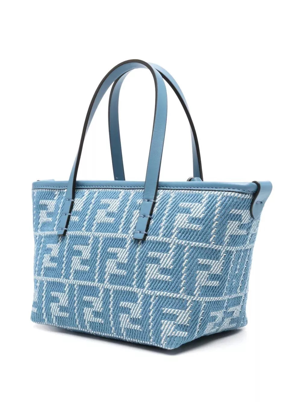 Fendi Denim-effect Ff Jacquard Roll Mini Bag – Modecraze Inc. Fendi Denim-effect Ff Jacquard Roll Mini Bag – Modecraze Inc.