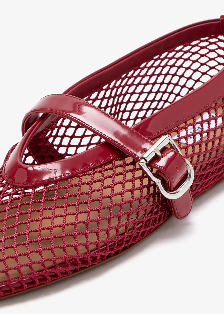 mesh ballet flats