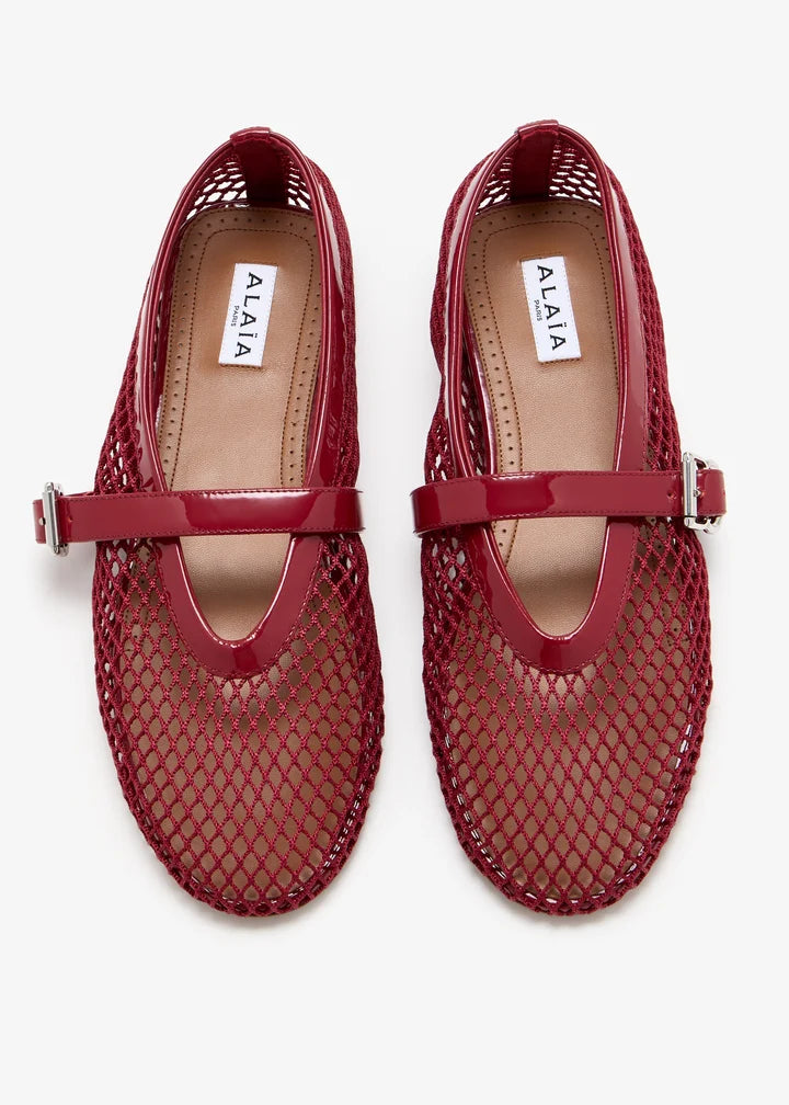 mesh ballet flats