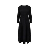 EMPORIO ARMANI 44 ottoman knitted midi dress