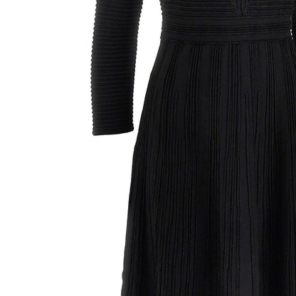 EMPORIO ARMANI 44 ottoman knitted midi dress