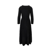 EMPORIO ARMANI 44 ottoman knitted midi dress