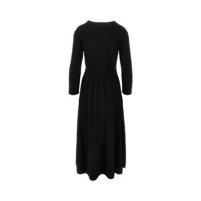 EMPORIO ARMANI 44 ottoman knitted midi dress