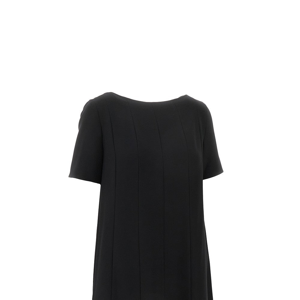 EMPORIO ARMANI 40 tecno cady dress with stitched pleats