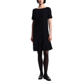 EMPORIO ARMANI 40 tecno cady dress with stitched pleats