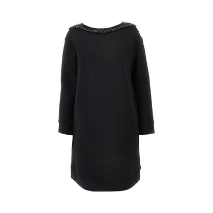 EMPORIO ARMANI 44 double jersey mini dress with crystals