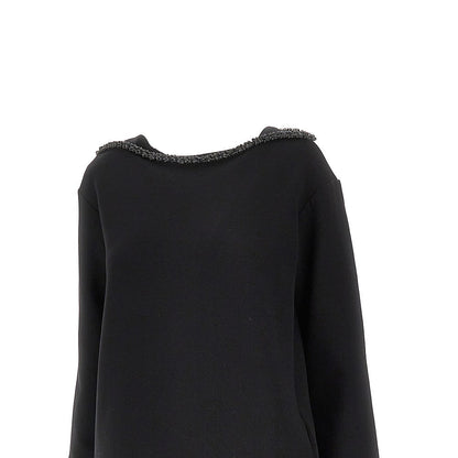 EMPORIO ARMANI 44 double jersey mini dress with crystals