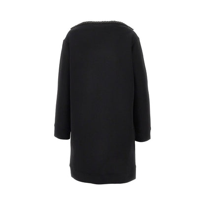 EMPORIO ARMANI 44 double jersey mini dress with crystals