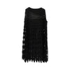 openworked knit mini dress