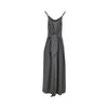 twill long dress with belt
